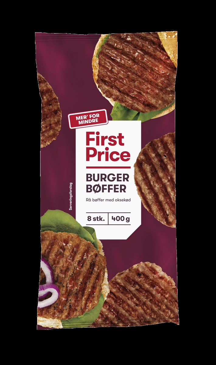 Burger patties, First price, 8-pack