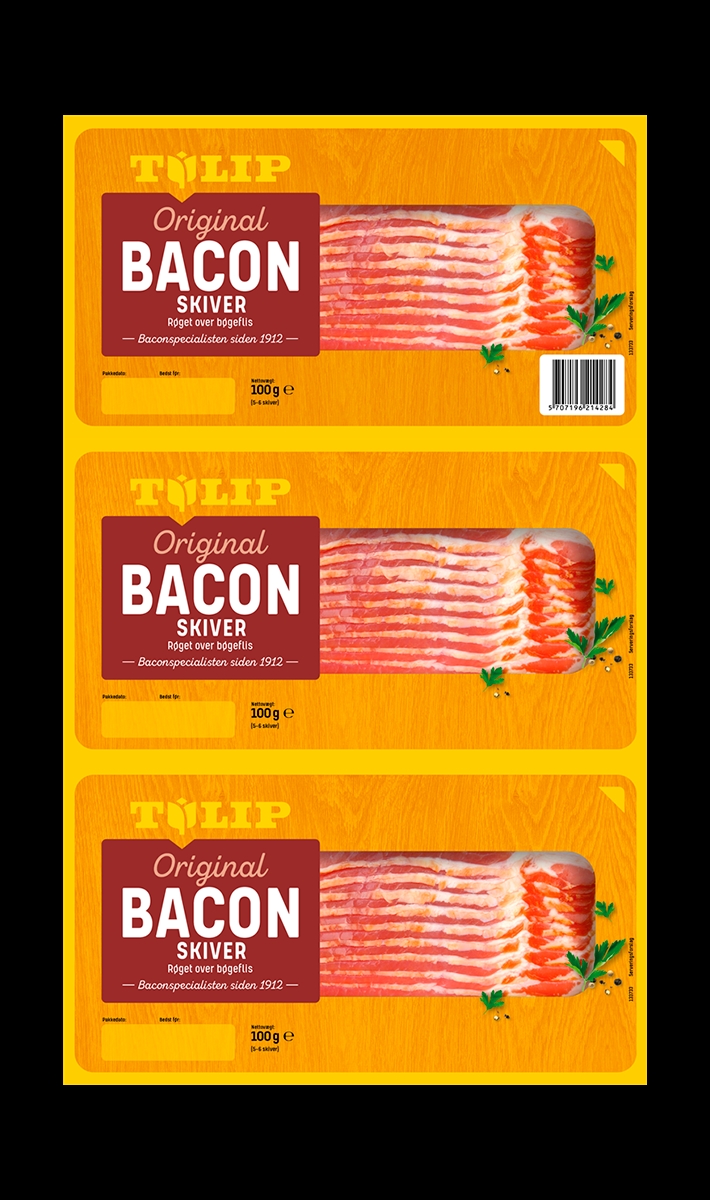 Bacon slices, 3-pack