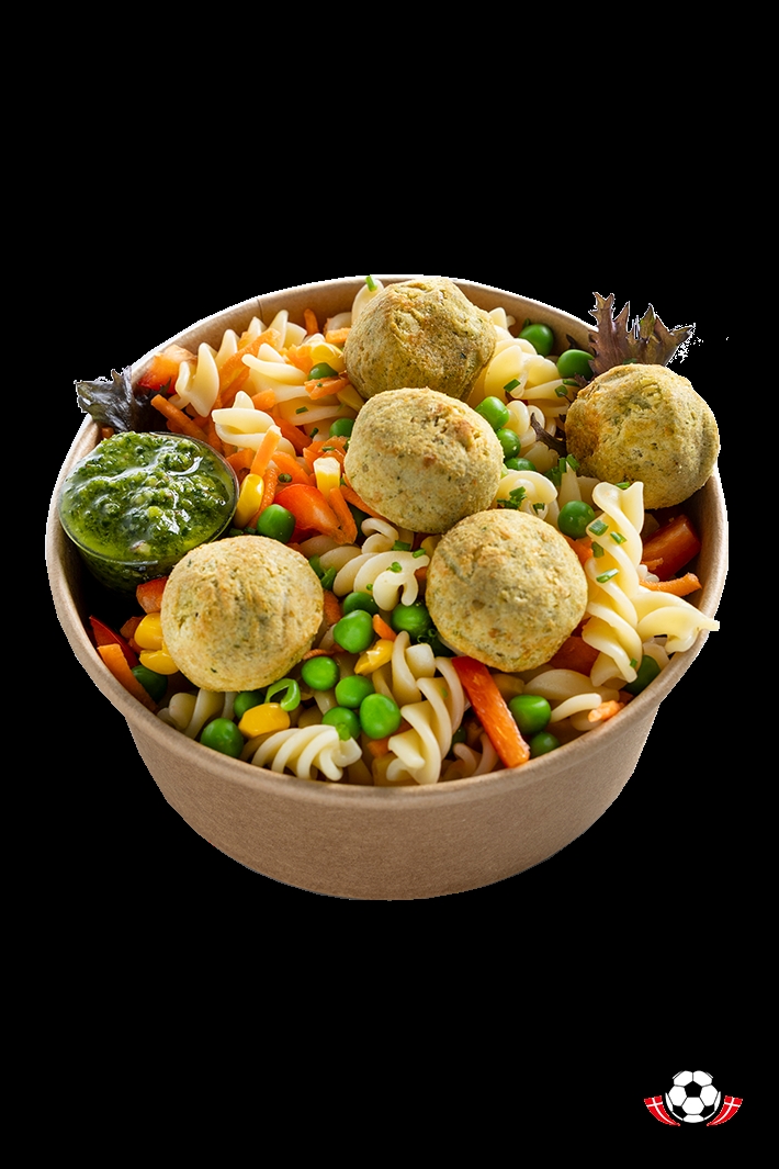Pastasalat med falafel